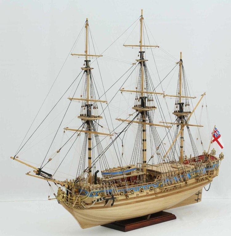 HMY Royal Caroline (1750) Ship model Royal Caroline launched in 1749