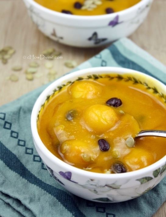 Hobak-juk Hobakjuk Revisited Pumpkin Porridge with Rice Dumplings cHow