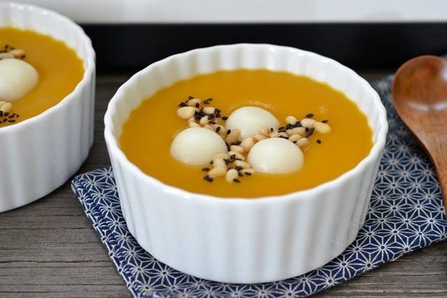 Hobak-juk Recipe Korean Pumpkin Porridge with Rice Dumplings Hobakjuk Kitchn