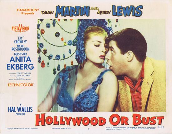 Hollywood or Bust HOLLYWOOD OR BUST 1956 Dean Martin and Jerry Lewis ORIGINAL US Lobby