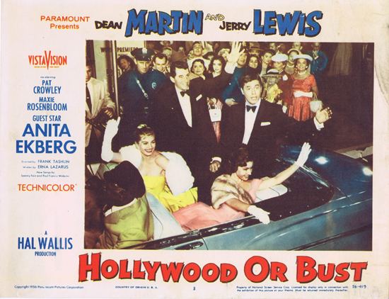 Hollywood or Bust HOLLYWOOD OR BUST 1956 Dean Martin and Jerry Lewis ORIGINAL US Lobby