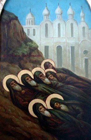 Holy fathers slain at Sinai and Raithu