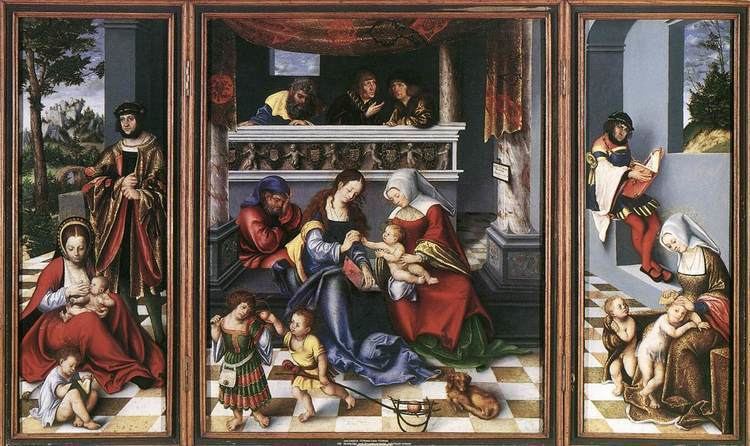 Holy Kinship Triptych with the Holy Kinship by CRANACH Lucas the Elder