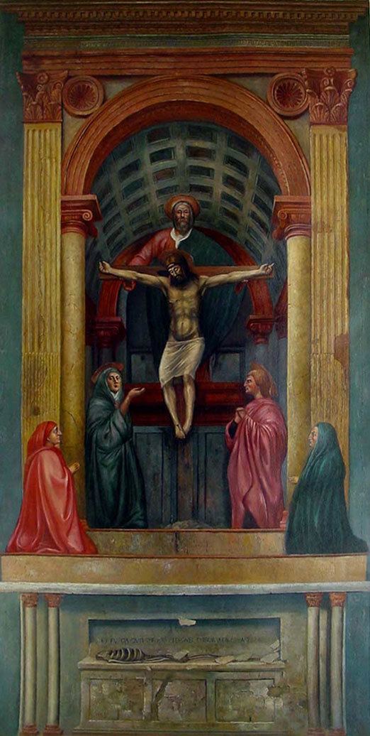 Holy Trinity (Masaccio) holy trinity masaccio early Italian renaissance Art history