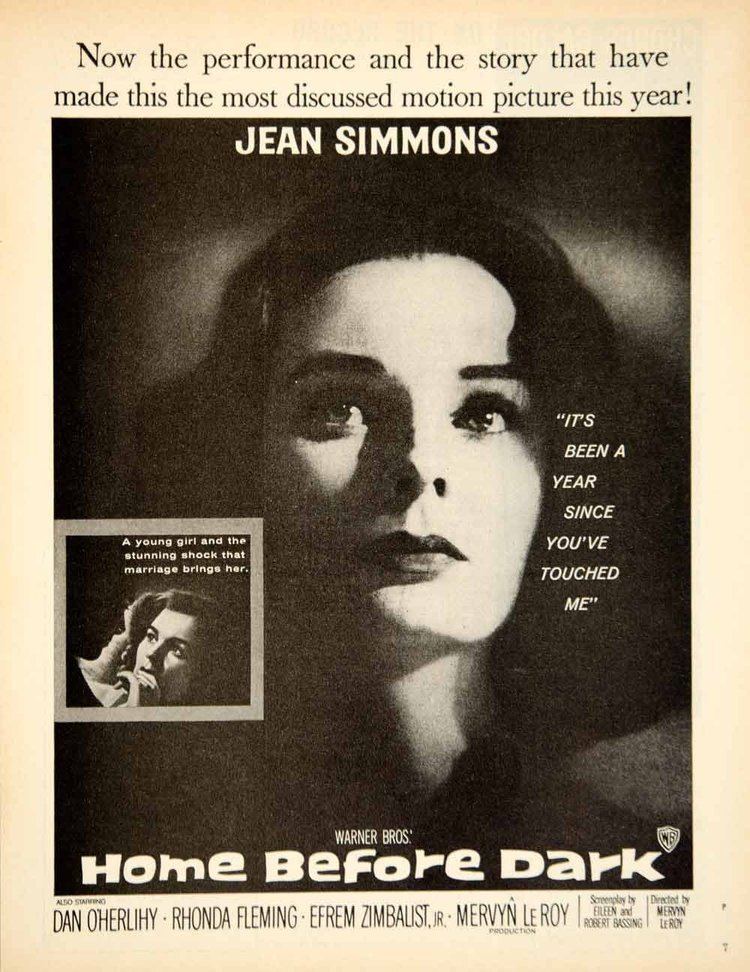 Home Before Dark (film) 1958 Ad Movie Home Before Dark Jean Simmons Mervyn LeRoy Dan O