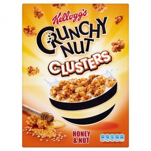 Honey Nut Clusters Kellogg39s Crunchy Nut Clusters HoneyNut 500GWholesaleBritish Food