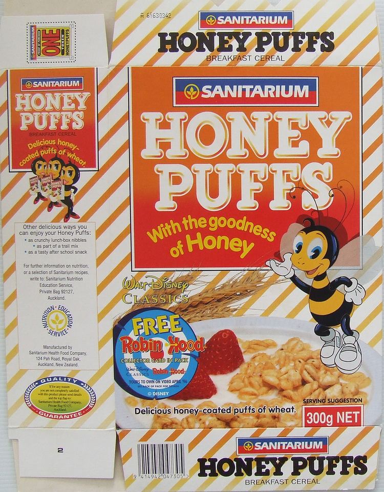 Honey Puffs 1996 Sanitarium Honey Puffs Disney Robin Hood Cereal Box Flickr