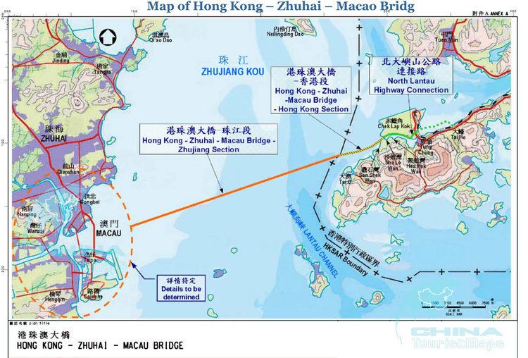 Hong Kong–Zhuhai–Macau Bridge Map of Hong Kong Zhuhai Macao Bridge