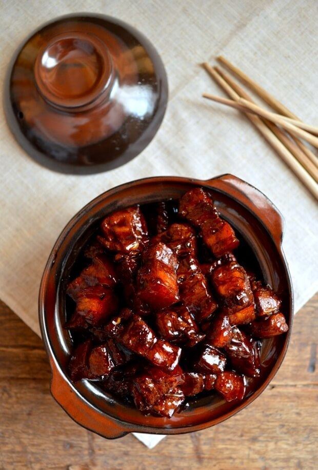 Hongshao rou ShanghaiStyle Braised Pork Belly Hong Shao Rou The Woks of Life