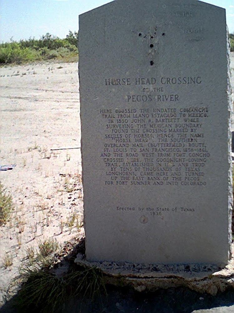 Horsehead Crossing Horsehead Crossing Pecos River Panoramio Photo of Monument at
