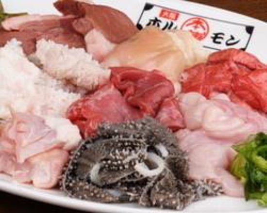 Horumonyaki Variety meat Horumonyaki Honpo Nagai Osaka Restaurant Reviews