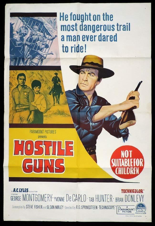 Hostile Guns HOSTILE GUNS One Sheet Movie Poster George Montgomery Western