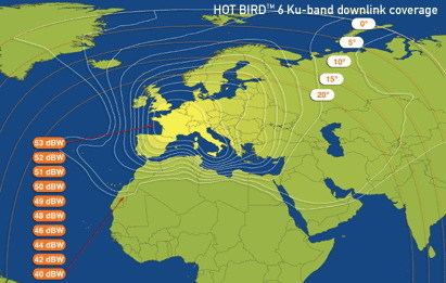 Hot Bird 13B FrocuSat Satellite Transponders Eutelsat Hot Bird 13BC