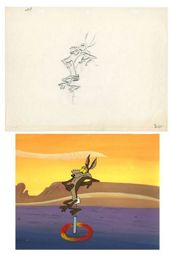 Hot-Rod and Reel! Chuck Jones Concept Art Wile E Coyote Hot Rod and Reel