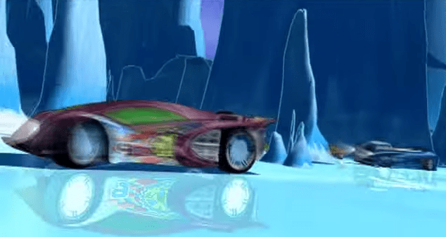 Hot Wheels World Race movie scenes  Top Scene from Hot Wheels World Race as the StreetBreed team helps the racers navigate an alternate route on the ice Bottom The Cosmic Realm in 