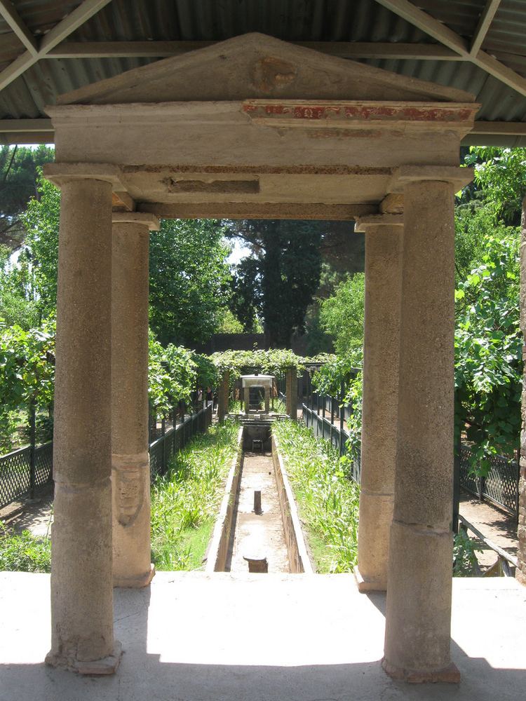 House of Loreius Tiburtinus Water conduits to the garden at the House of Loreius Tiburtinus