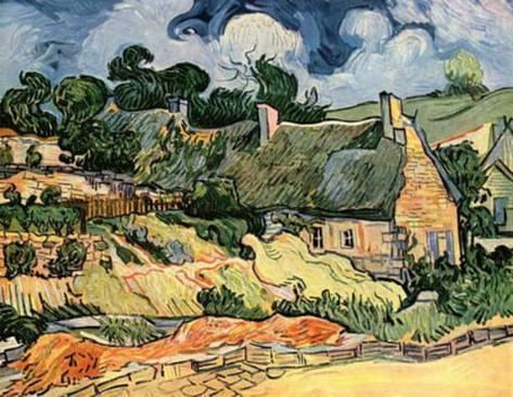 Houses at Auvers Vincent Van Gogh Huts in Cordeville Houses in Auvers or thatched