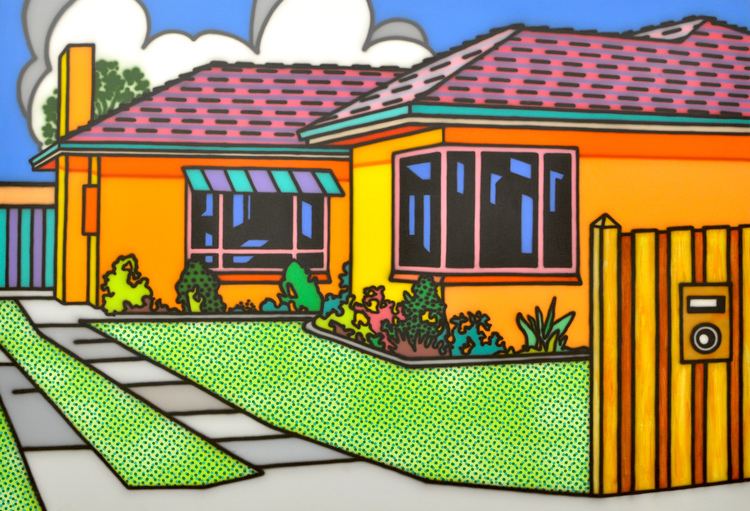 Howard Arkley Australian Home painting by Howard Arkley From