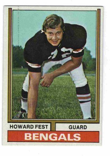 Howard Fest CINCINNATI BENGALS Howard Fest 373 TOPPS 1974 NFL American