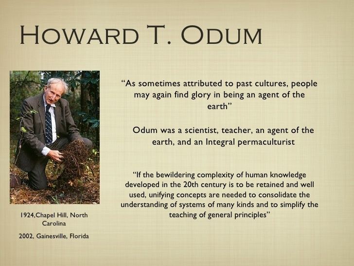 Howard T. Odum PDC Module 4 Class 4 H T Odum