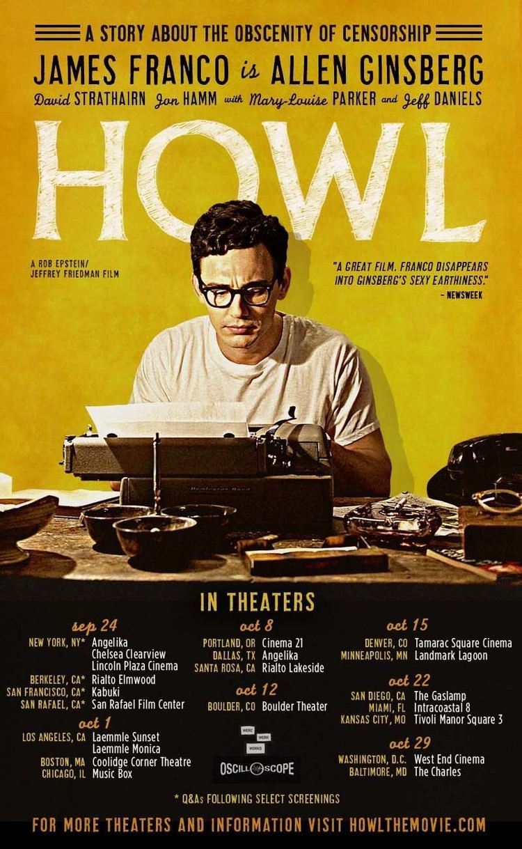 Howl (2010 film) Landmark Obscenity Trial HOWL film and discussion Friday 924