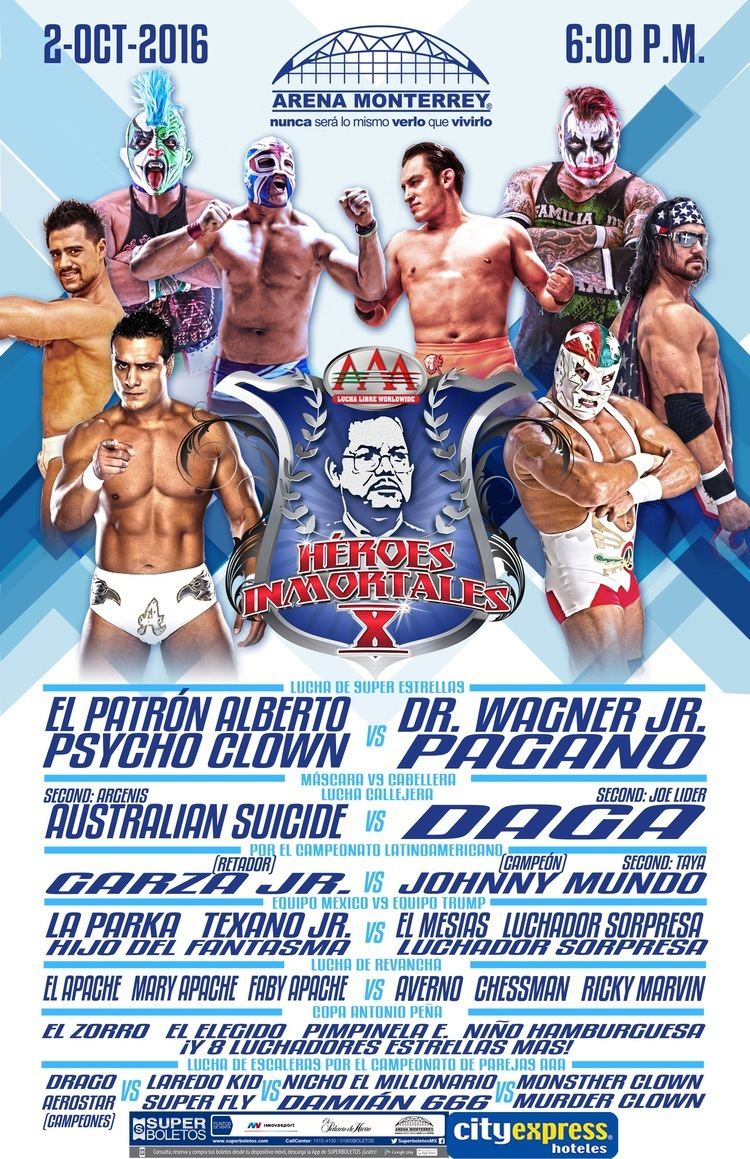 Héroes Inmortales X Cartel Completo Hroes Inmortales X Lucha Libre AAA