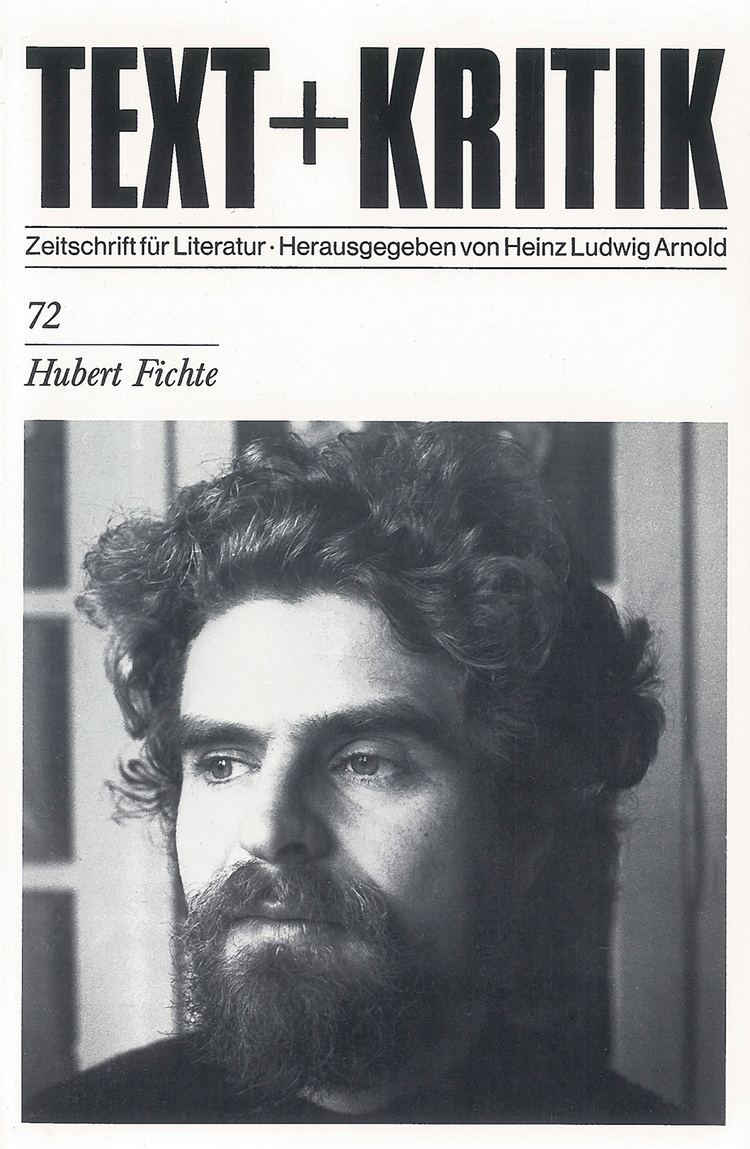 Hubert Fichte Literatur TEXTKRITIK Hubert Fichte edition textkritik
