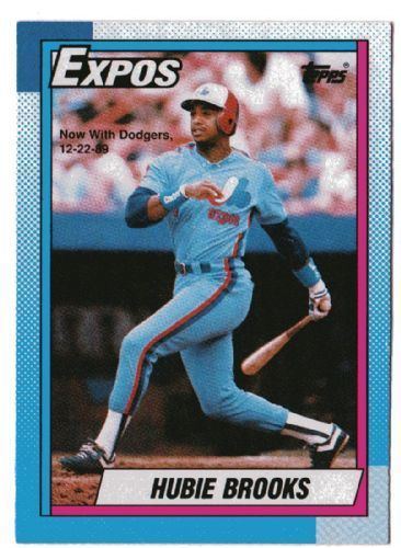Hubie Brooks MONTREAL EXPOS Hubie Brooks 745 TOPPS 1990 Baseball Trading Card