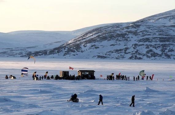 Hudson Strait NunatsiaqOnline 20120419 NEWS Kiteskiers take to Nunavik39s