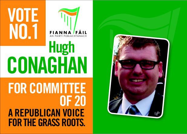 Hugh Conaghan Flyer from Hugh Conaghan Fianna Fail Committee Of 20 Election