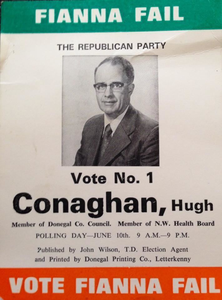 Hugh Conaghan Flyer from Hugh Conaghan Fianna Fail 1976 Donegal North East By
