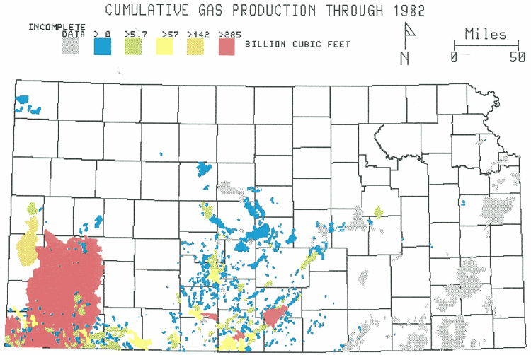 Hugoton Gas Field KGSSubsurface Geology 9Distribution of Kansas Oil and Gas Production