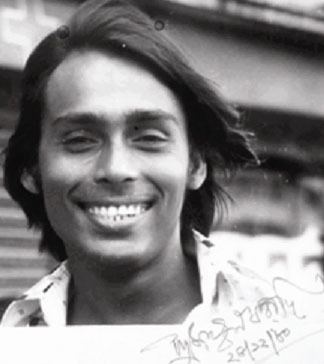 Humayun Faridi in his youth while smiling