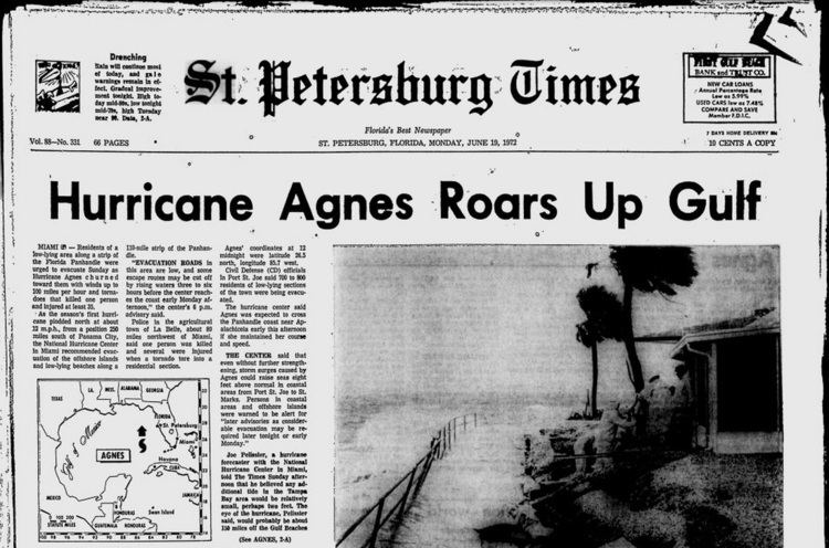 Hurricane Agnes On this day in Florida history June 19 1972 Hurricane Agnes