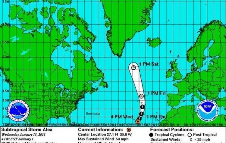 Hurricane Alex (2016) Hurricane Alex forms first January hurricane in decades Fox News