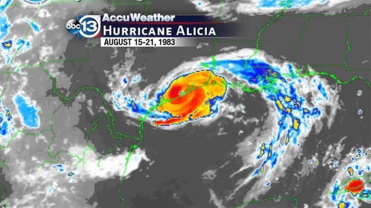 Hurricane Alicia 31st anniversary of Hurricane Alicia39s landfall in Galveston abc13com