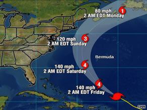 Hurricane Bill (2009) Hurricane Bill leads to tropical storm warning for Bermuda CNNcom