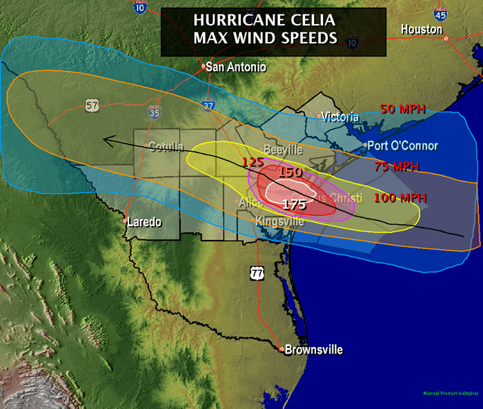 Hurricane Celia Hurricane Celia August 3 1970