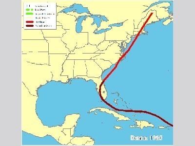 Hurricane Donna Hurricanes Science and Society 1960 Hurricane Donna