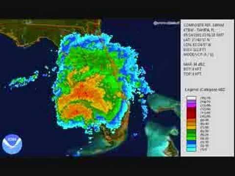 Hurricane Gabrielle (2001) Tropical storm Gabrielle hits Florida 9142001 radar loop YouTube