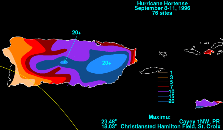 Hurricane Hortense Hurricane Hortense September 811 1996