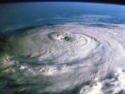 A satellite image of Hurricane Ingrid.