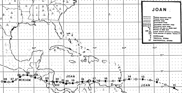 Hurricane Joan–Miriam Hurricane JoanMiriam October 2326 1988