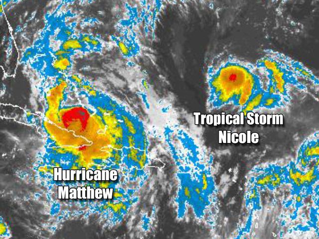 Hurricane Nicole (2016) Could Hurricane Matthew and Tropical Storm Nicole collide wptvcom