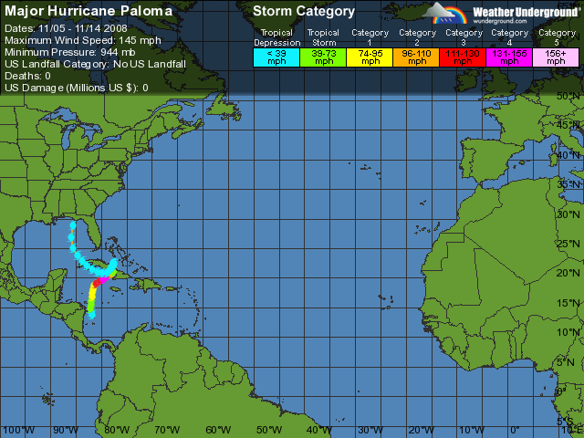 Hurricane Paloma Major Hurricane Paloma Weather Underground