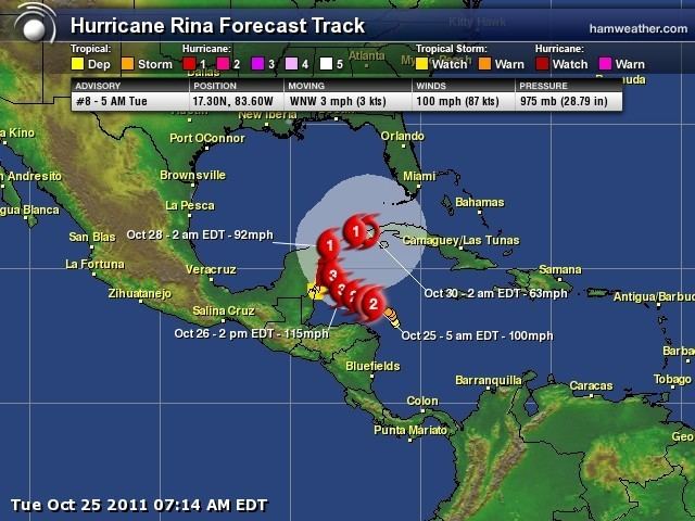 Hurricane Rina Hurricane Rina a possible threat to Tampa BayFlorida peterfcom