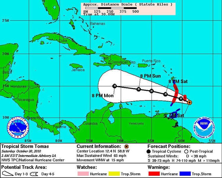 Hurricane Tomas Hurricane Tomas hits islands of the Caribbean