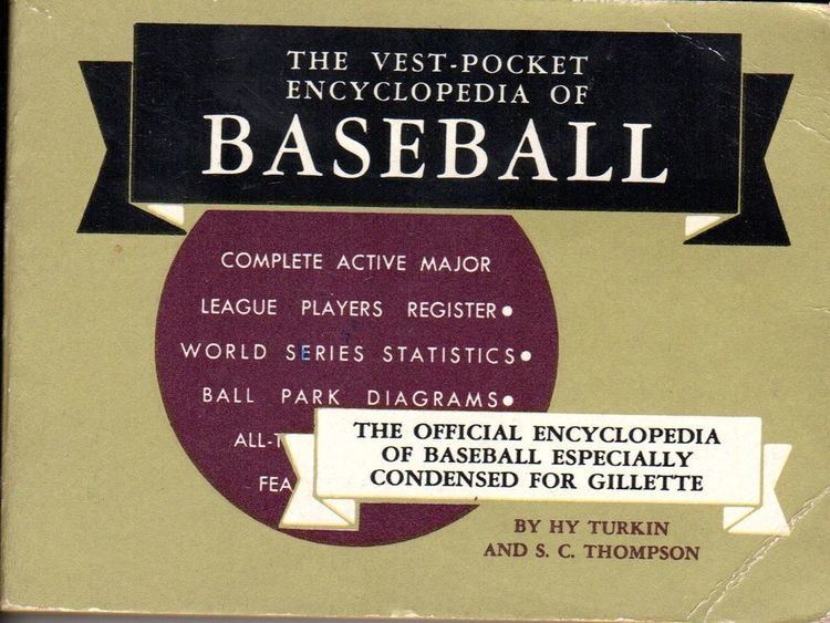 Hy Turkin 1956 VestPocket Encyclopedia of BASEBALL Hy Turkin SC Thompson