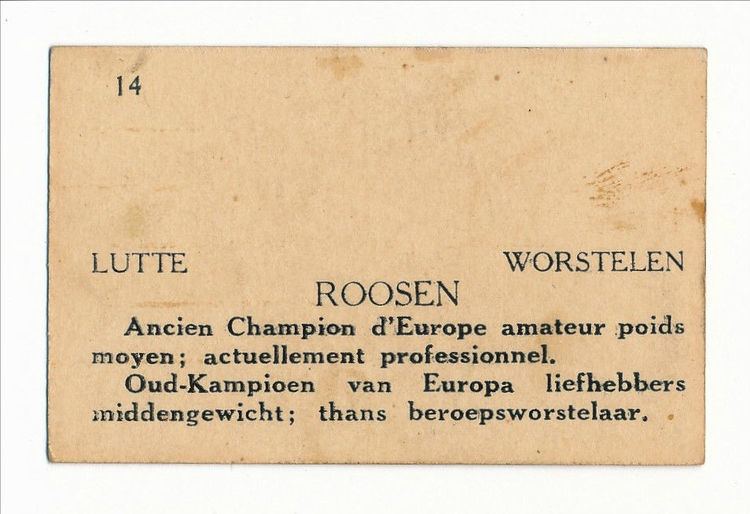 Hyacinthe Roosen 1933 Wrestling Hyacinthe Roosen 14 Tennis Boksen Lutte Card Rare