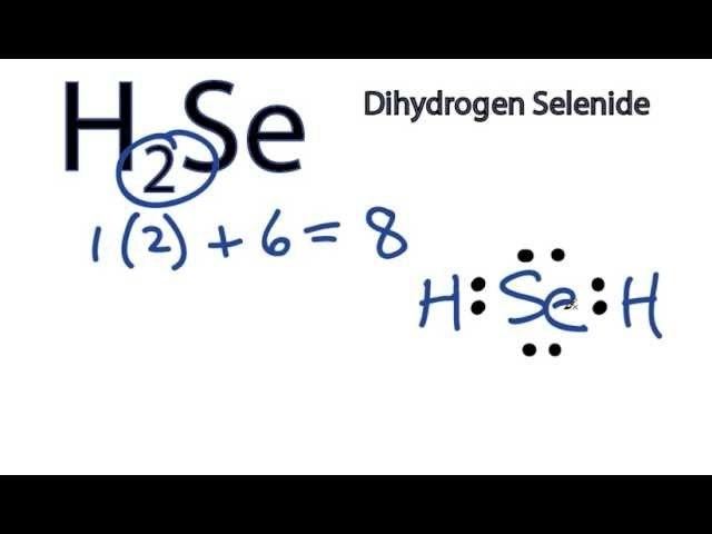 Hydrogen selenide h2se lewis dot structure.